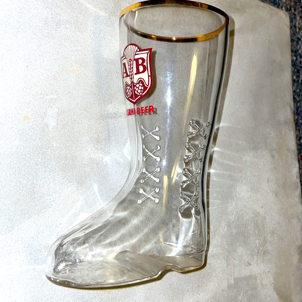 Vintage Miniature Beer Mug Boot Asahi Beer Excellent Condition